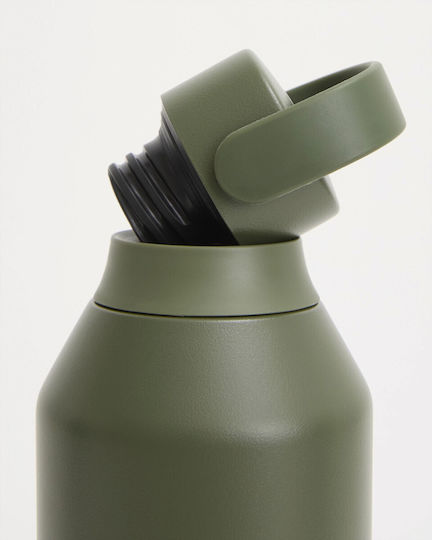 Chilly's Series 3 Sticlă Termos Oțel Inoxidabil Fără BPA 500ml Verde Cargo Cu Mâner