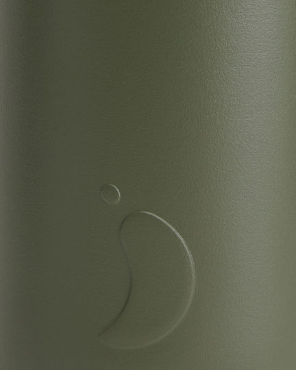 Chilly's Series 3 Sticlă Termos Oțel Inoxidabil Fără BPA 500ml Verde Cargo Cu Mâner