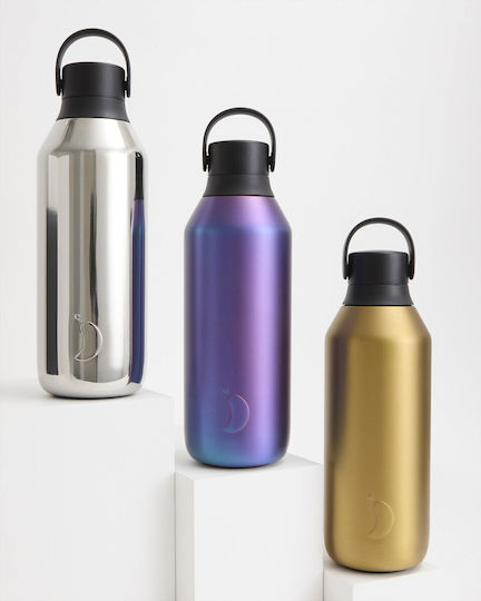 Chilly's Series 3 Μπουκάλι Θερμός Ανοξείδωτο BPA Free 500ml Fools Gold