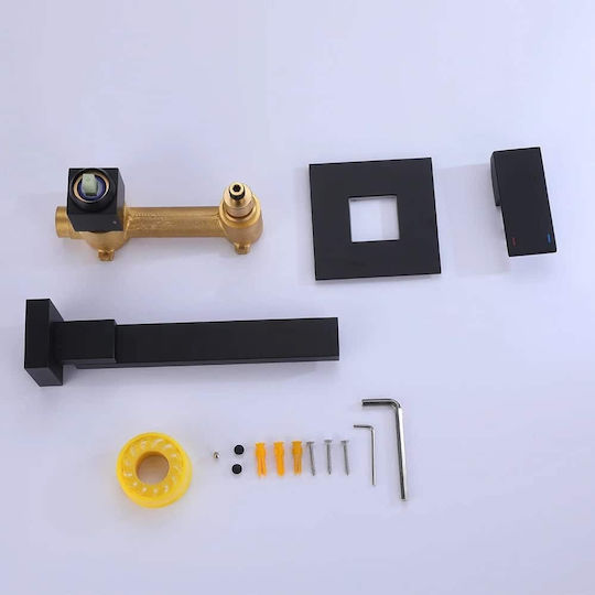 Elektrische Gitarre & Mundstück-Set Eingebaute Wasserhähne für Waschbecken Schwarz