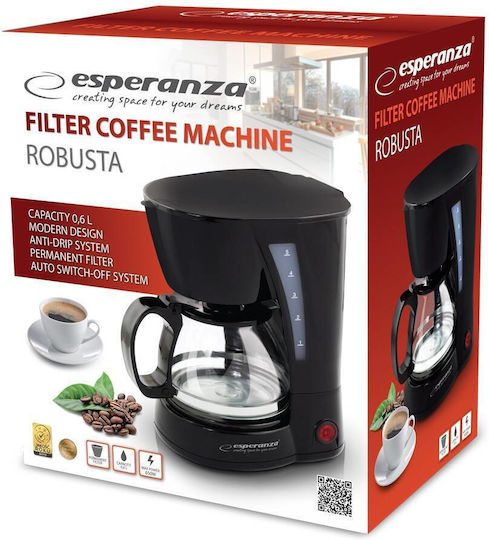 Esperanza Robusta Filter Coffee Machine 650W Black