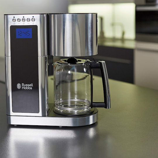 Russell Hobbs Elegance Programmable Filter Coffee Machine 1600W Silver