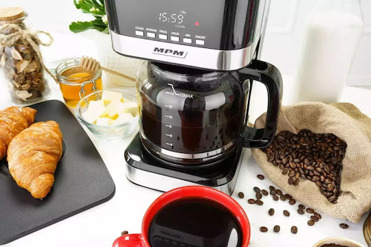 MPM Programmable Filter Coffee Machine 950W Black