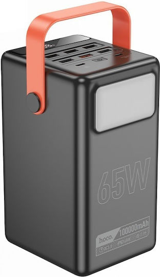 Hoco DB03 Max Power Bank 100000mAh 65W με 6 Θύρες USB-A και 2 Θύρες USB-C Μαύρο