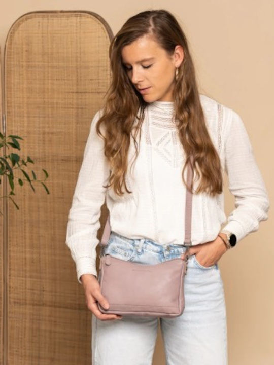 Leather Women's Shoulder Bag Lilac