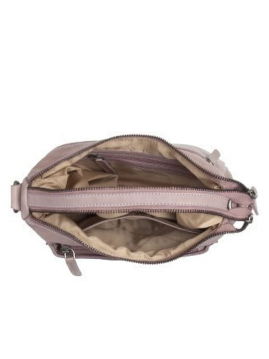 Leather Women's Shopper Shoulder Bag Lilac