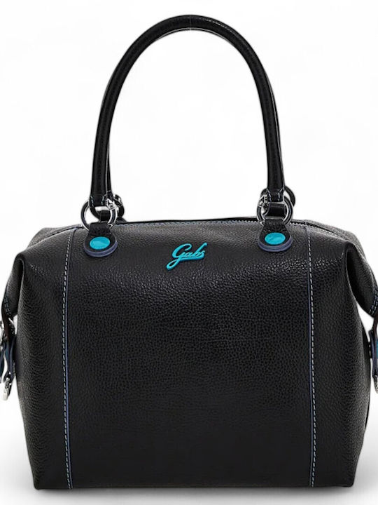 Leather Women's Shopper Backpack Blue