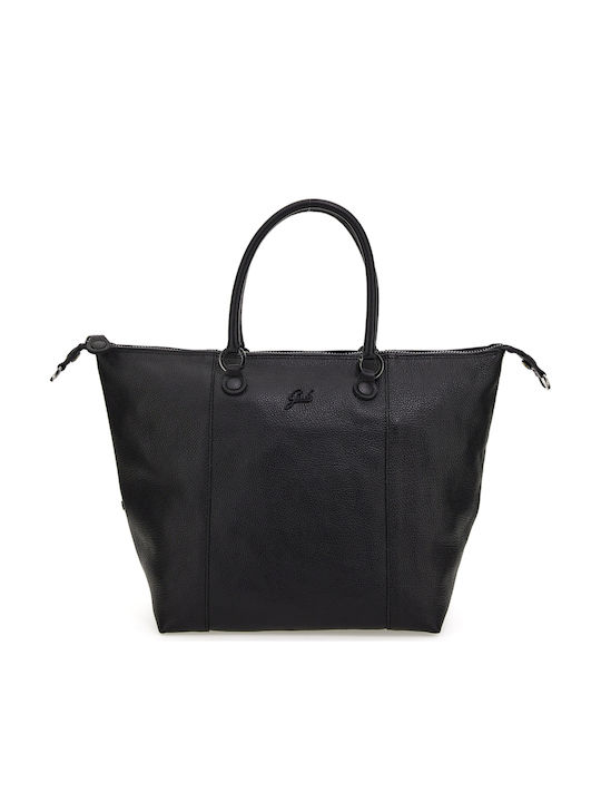 Δερμάτινη Γυναικεία Τσάντα Shopper Πλάτης Μπεζ