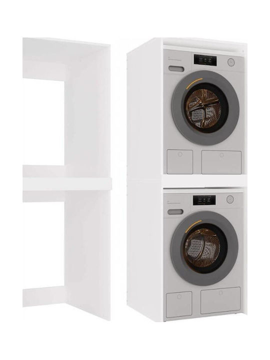 Topeshop Boden Badezimmerregal Hölzernes Weiß