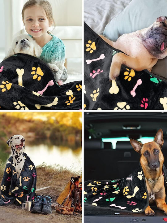 Denik Pets Κουβέρτα Σκύλου Μαύρη 104x76εκ.