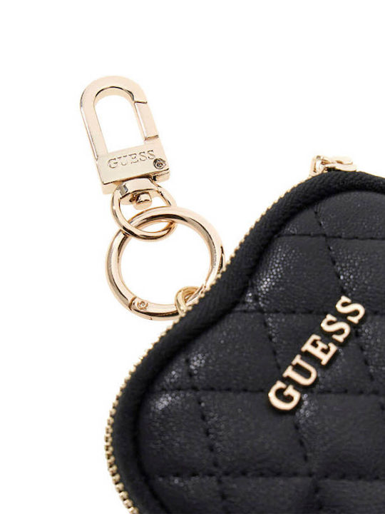 Guess Heart Pouch Keychain Black 198659019068
