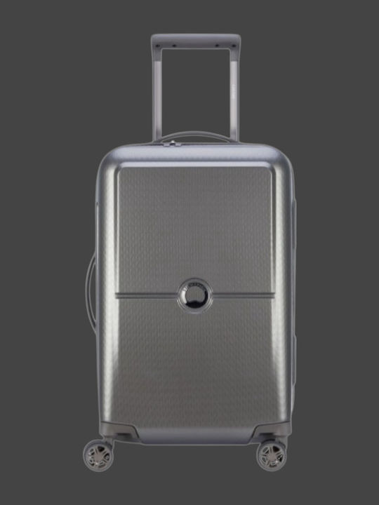 Delsey Turenne Koffer Für Reisen Kabinenkoffer Silber Grau Mit 4 Rädern Höhe 55cm