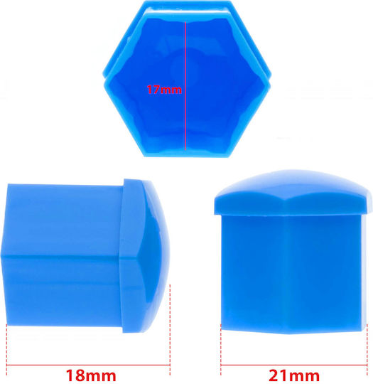 17 Mm Blue Screw Caps 20 Pcs Remover