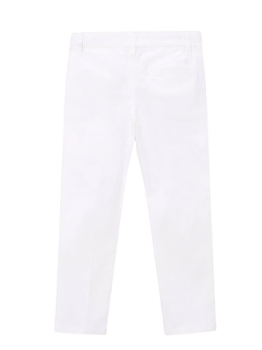 Kids Chino Fabric Trousers White