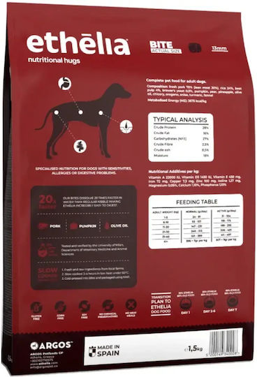 Ethelia Sensitive For Adult & Puppies 1.5kg Dry Food For Adult Dogs With Pork
