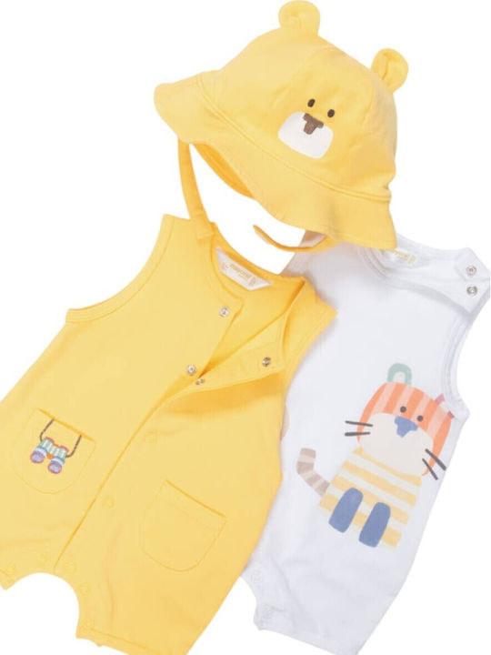 Mayoral Set Mustard Onesies 3 Pieces