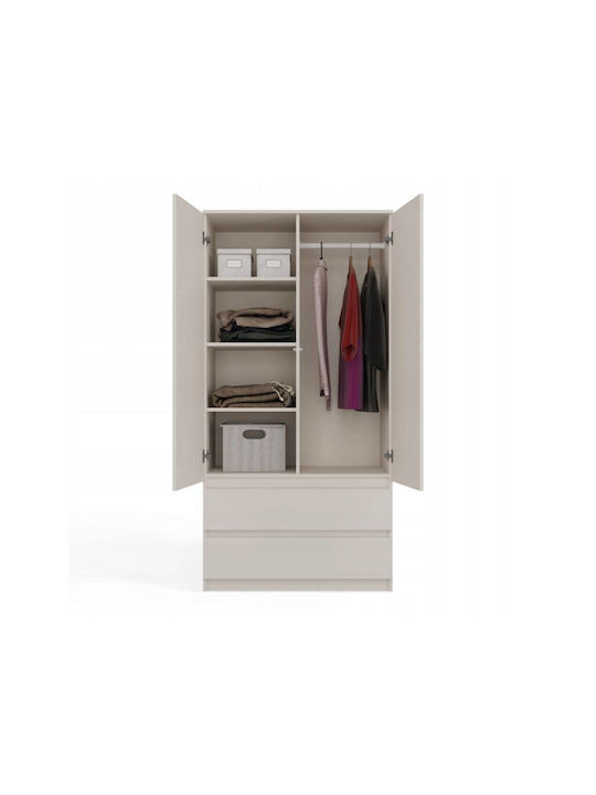 Double Door Wardrobe Kashmir 90x50x180cm