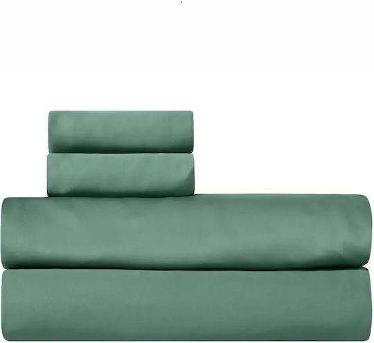 Kentia Σετ Παπλωματοθήκη 220x240cm Υπέρδιπλη με 2 Μαξιλαροθήκες Celeste Τιρκουάζ