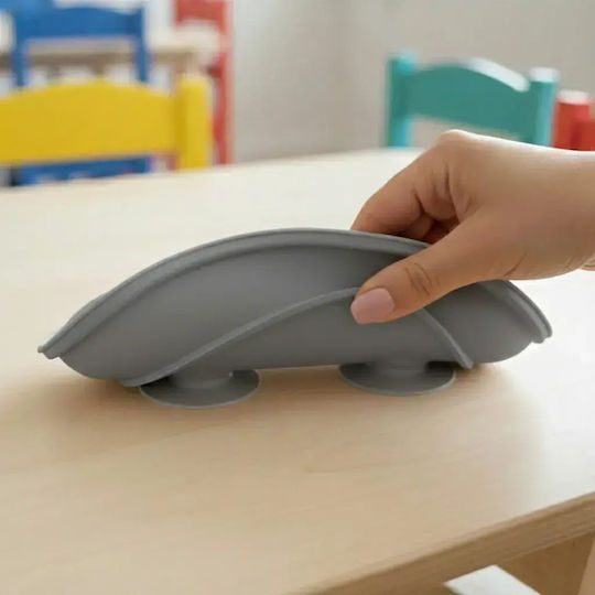 Bocioland Children's Food Plate Made of Gray Silicone