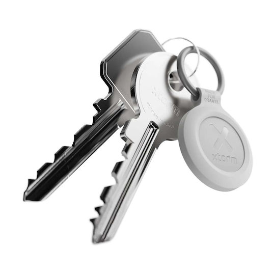 Xtorm Traveltag-style Connected Keychain Tracker Compatible Apple Find My White