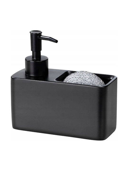 Wenko Kitchen Plastic Dispenser with Sponge Holder Black 150ml