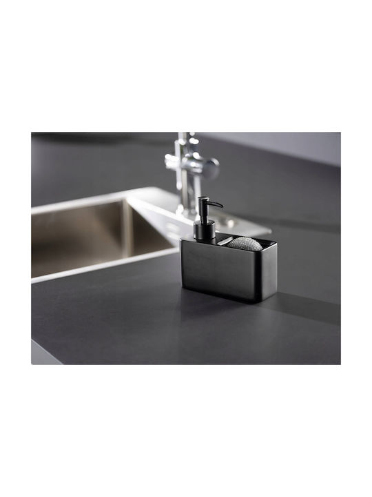 Wenko Kitchen Plastic Dispenser with Sponge Holder Black 150ml
