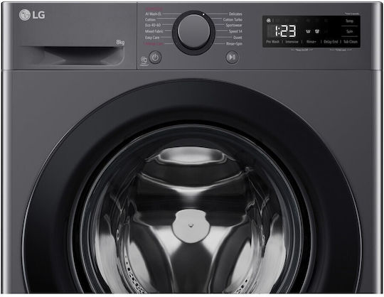 LG Waschmaschine 8kg mit Dampftechnologie 1200 Umdrehungen KI DD Gray F2WR508SBM