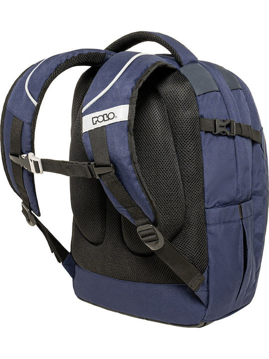 Polo Cryptic School Backpack Junior High-High School Blue With Water Bottle Holder 23 Litre Polo Cryptic School Backpack Junior High-High School Blue With Water Bottle Holder 23 Litre