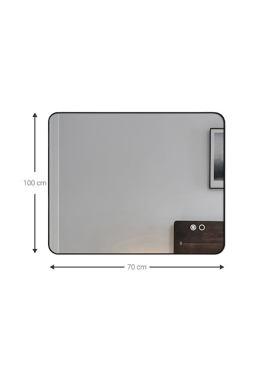 Polihome Καθρέπτης Τοίχου με Πλαίσιο 100x70cm