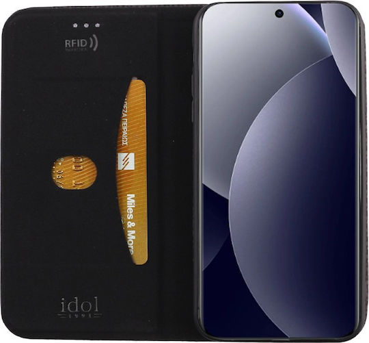 Idol 1991 Book Piele Artificială / Silicon Negru (Redmi Note 15 Pro+ / Poco M8 Pro)