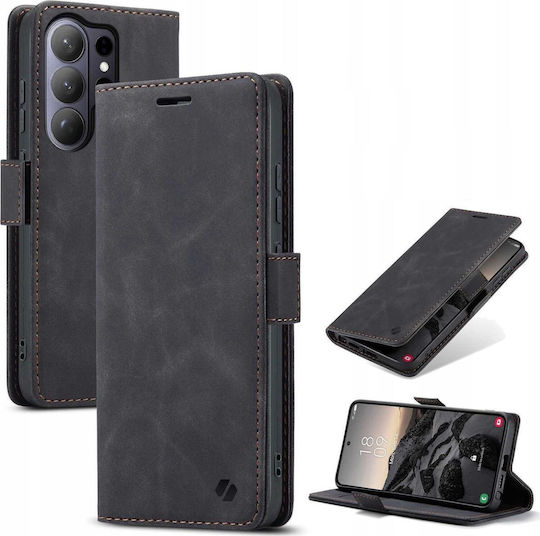 Spacecase Leather and Silicone Wallet Black for Galaxy S26 Ultra