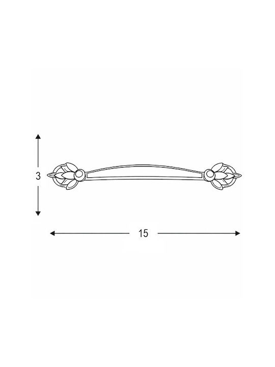 Λαβη Giusti Art.538 96mm Μπρονζε 233-538μν96d1