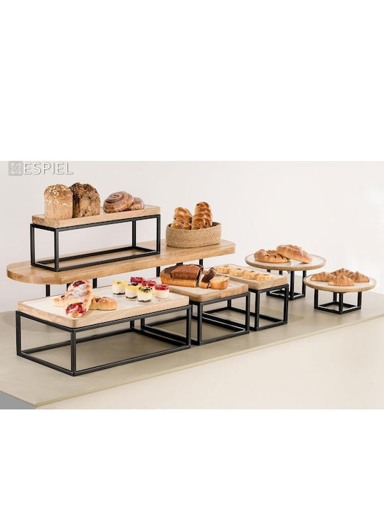 Espiel Wooden Rectangular Serving Tray in White Color 53x32.5x3cm AKB103 1pcs