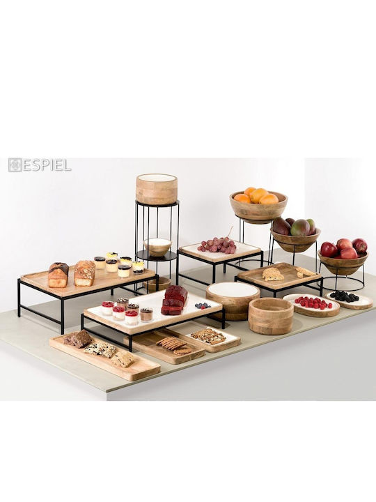Espiel Wooden Rectangular Serving Tray in White Color 53x32.5x3cm AKB103 1pcs