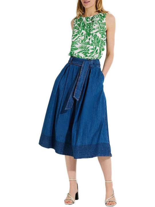 MORE & MORE Damen Bluse Ärmellos Grünes