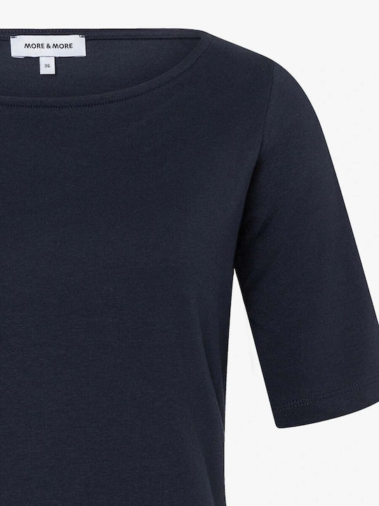 MORE & MORE Damen Bluse Blau