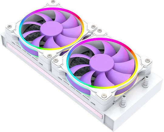ID-Cooling Pinkflow 240 Охлаждане AIO CPU с 2 Вентилатора 120mm и ARGB Осветление Бяла