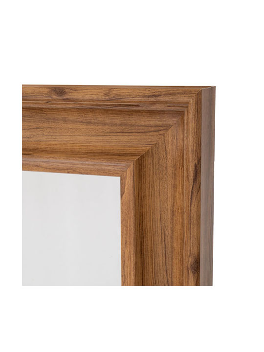 Iliadis Wall Mirror with Brown Plastic Frame 80x60cm