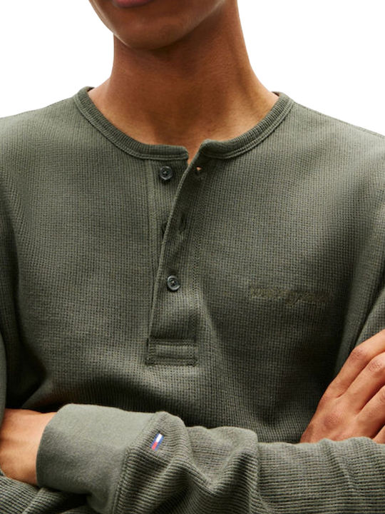 Tjm Langarm Herrenbluse Gy1/Dunkelgrün