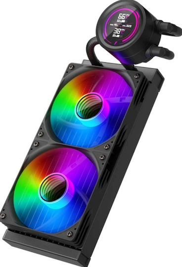 1STPLAYER Thunderstorm TS4 240 AIO Водно Охлаждане За CPU С 2 Вентилатора 120мм И ARGB Осветление