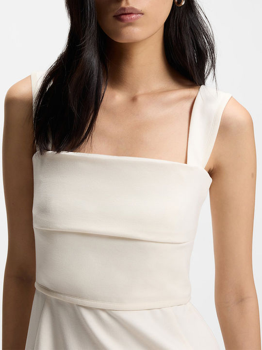 Sommer Midi Damenkleid für Hochzeit - Taufe Offwhite