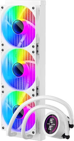 1STPLAYER Thunderstorm TS4 360 AIO Водно Охлаждане За CPU С 3 Вентилатора 120mm И ARGB Осветление Бял