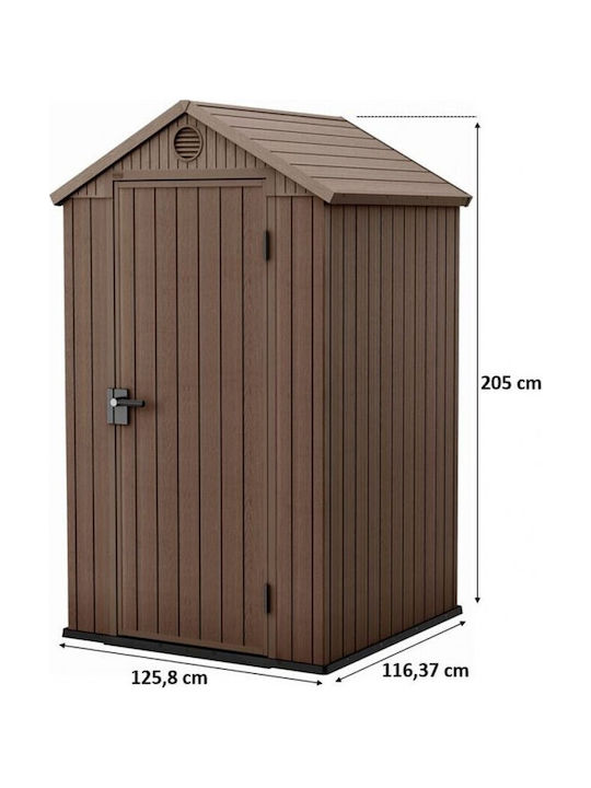 Plastic Garden Shed M1.25xW1.16xH2.05m