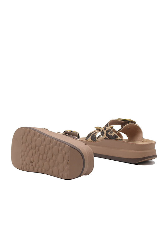 Women's Flat Sandals Brown Africana