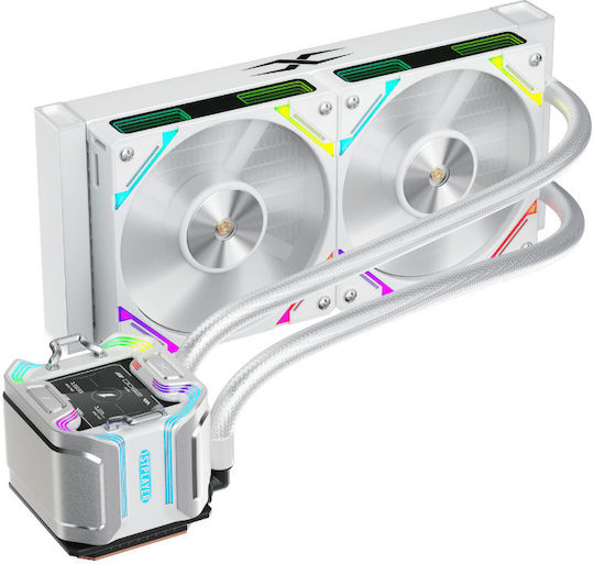 1STPLAYER X-Starship 240 Sisteme De Răcire Cu Apă AIO CPU Cu 2 Ventilatoare 120mm Și Led Argb Albă