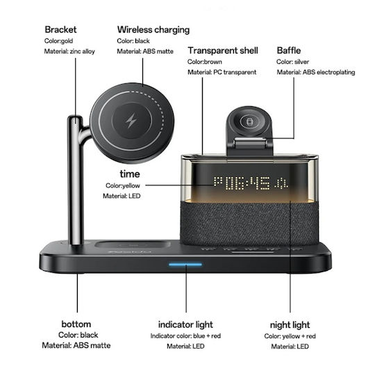 Yesido Încărcător Wireless (Qi Pad) 15W Negru