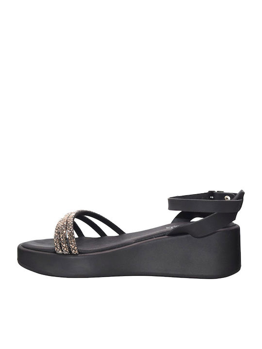 Leder Flache Damen Sandalen Silber