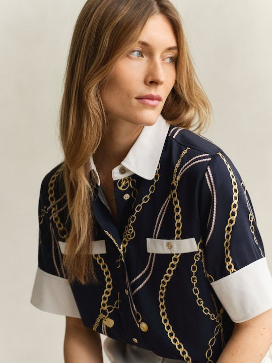 Long Sleeve Women's Shirt Dark Blue