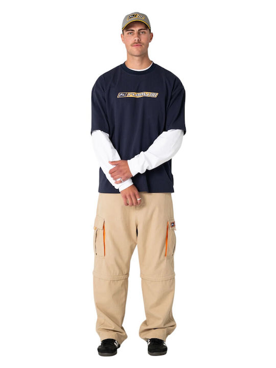 Cargo Trousers in Baggy Leg Style Abbey Stone