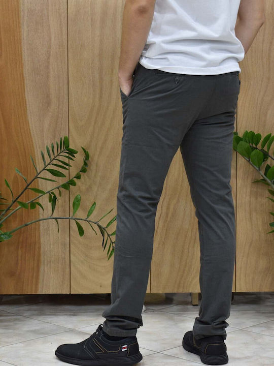 Παντελόνι Chino Ελαστικό σε Slim Εφαρμογή Γκρι